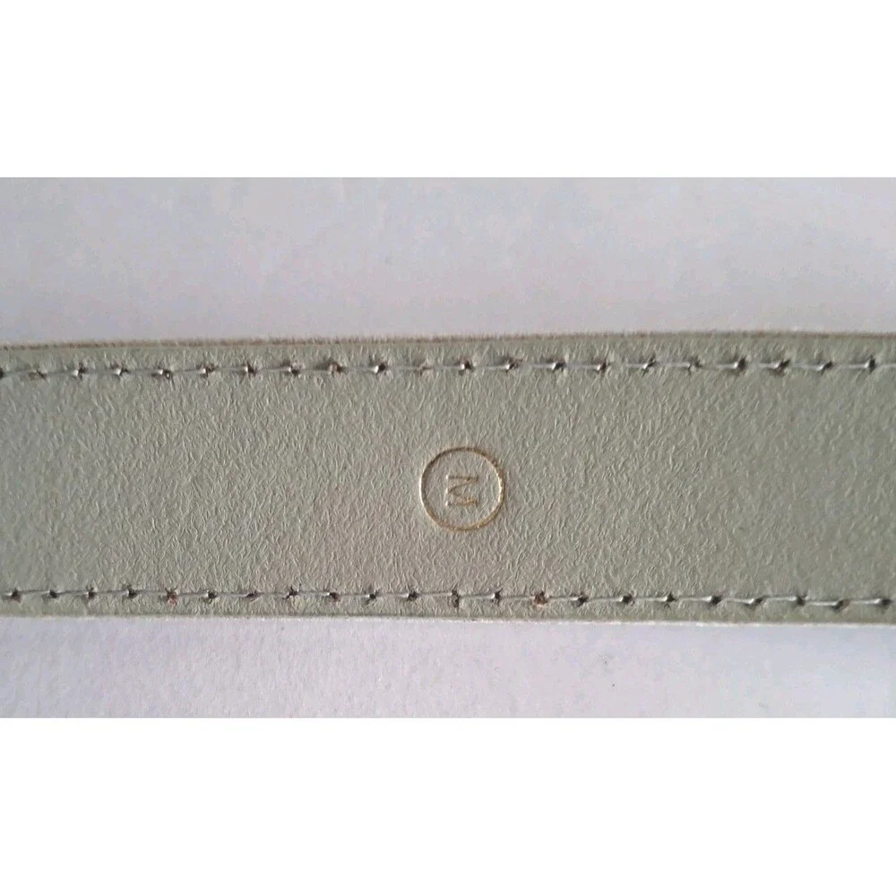 J. Crew Womens Velvet Belt Size Medium Gray Silver Minimalist Classic - Picture 5 of 9